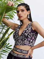 House of Panchhi Cream Net Cutdana, Sequins And Zarkan Embroidery Lehenga Choli & Dupatta