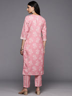 KSUT (House of Varanga) Pink Digital Printed Kurta Paired With Printed Straight Trouser - Distacart