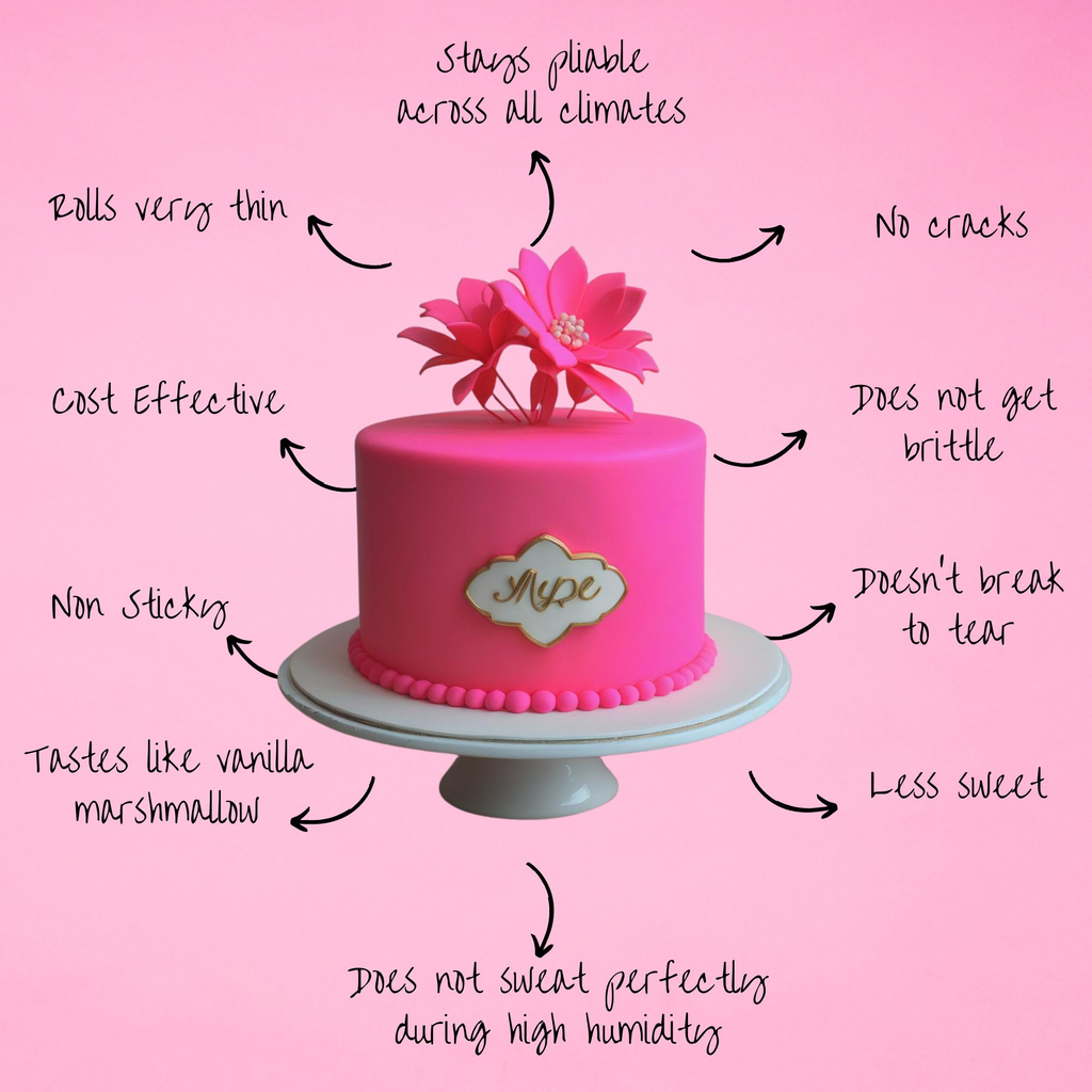 confect neon pink sugarpaste br b 250 gms b