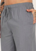Fabmade Slate Grey Linen Pyjama