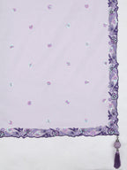House of Panchhi Lavender Georgette Sequins And Thread Embroidery Lehenga Choli & Dupatta
