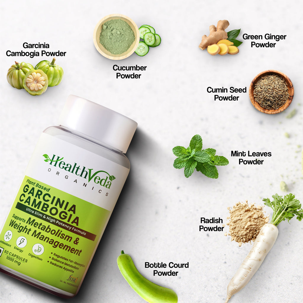 Health Veda Organics Plant Based Garcinia Capsules - Distacart
