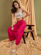 InWeave Fuchsia Solid Harem Pant