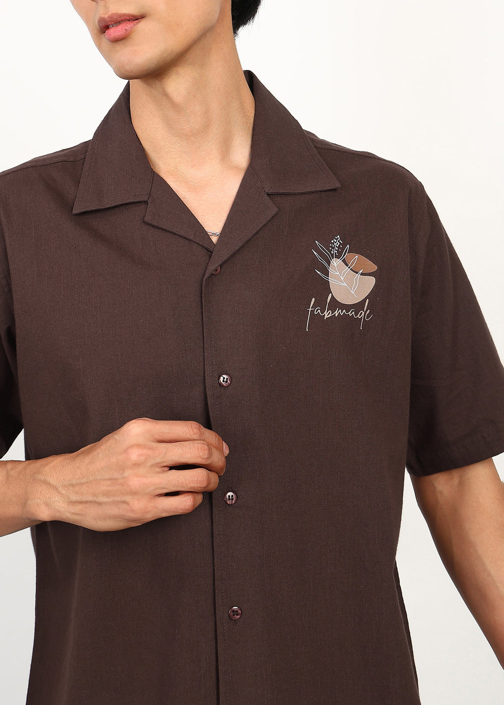 Fabmade Mocha Linen Shirt