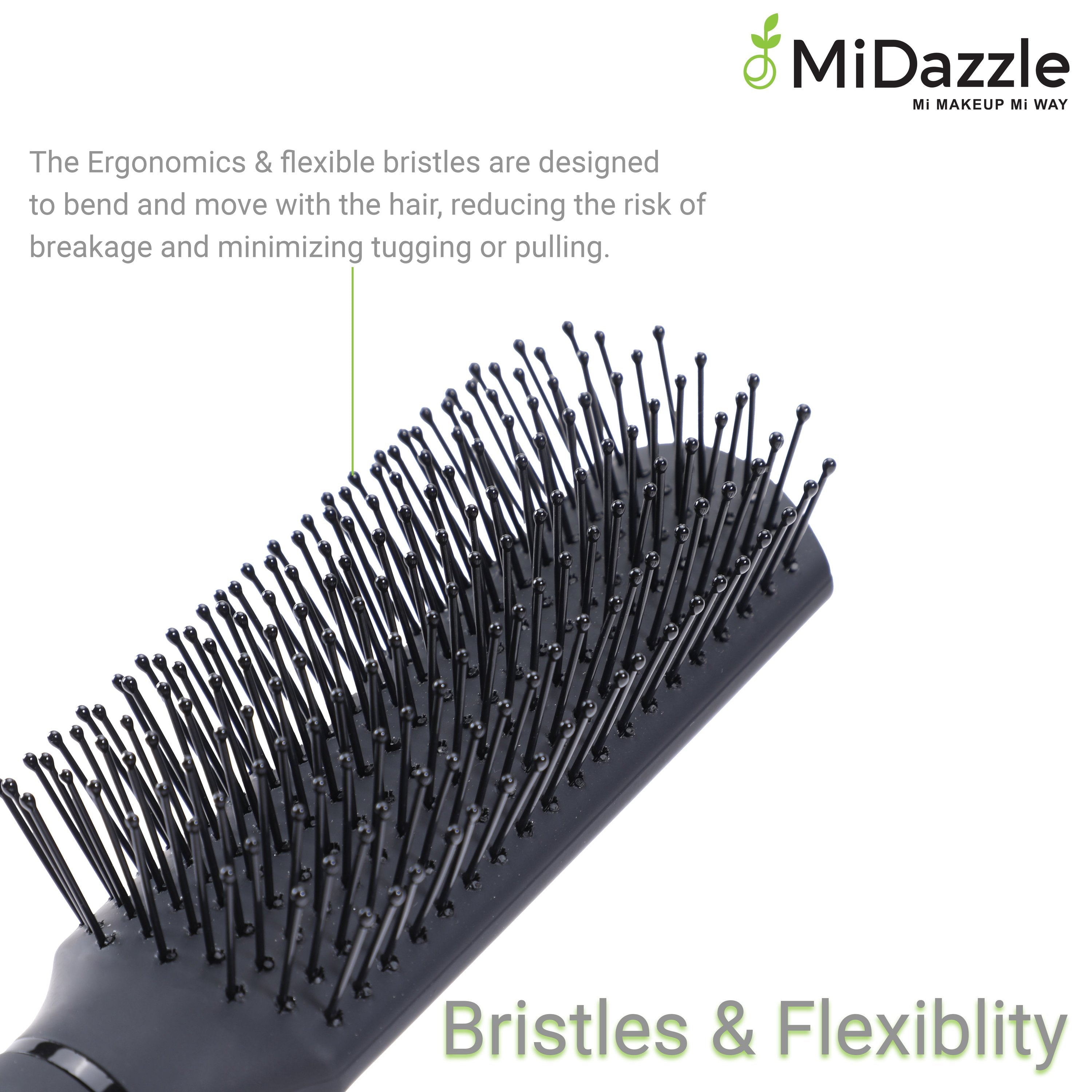 MiDazzle Hair Brush (Wooden) MIHB0036