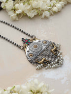 trueBrowns Silver Gold Tone Pendant Chain