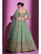 Myra Pista Green Gota Silk Embroidered Designer Lehenga Choli