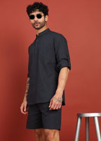 Fabmade Onyx Noir Short Kurta Co-Ord Set