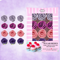 confect sugar roses topper sugar roses for cake decorations cupcakes doughnut edible toppers ombre 4 pack of 12