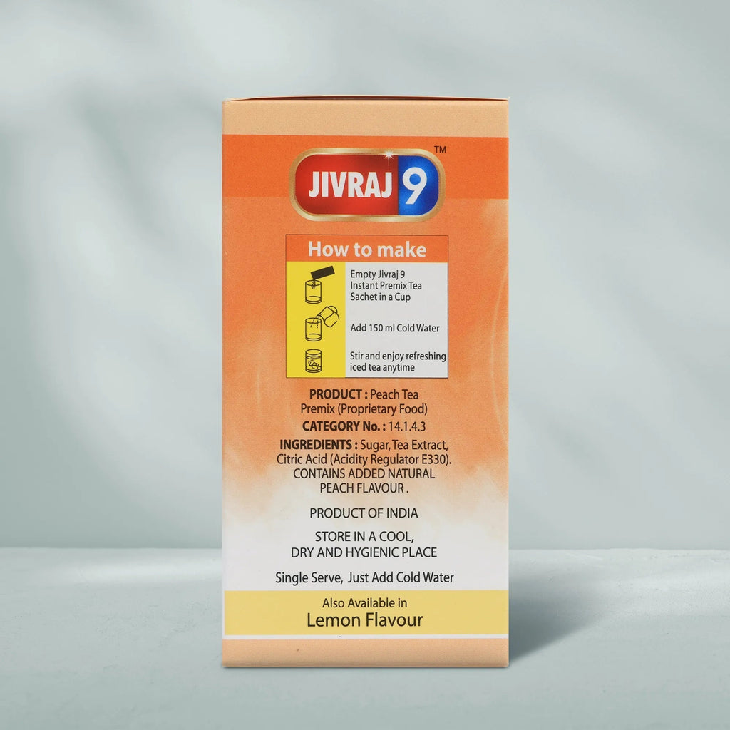 jivraj9 Tea Peach Premix Iced Tea Box - Distacart