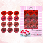 confect sugar roses topper sugar roses for cake decorations cupcakes doughnut edible toppers ombre 2 pack of 12