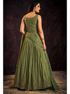 Myra Green Real Georgette Designer Gown Style Suit - Distacart