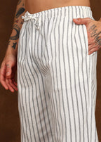 Fabmade Driftline Stripe Linen Pyjama