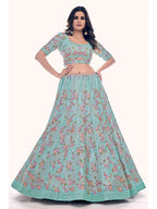 Myra Firozi Soft Net Embroidered Designer Lehenga Choli