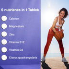 Health Veda Organics Calcium Magnesium & Zinc Vitamin D3 & B12 Tablets - Distacart