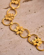 trueBrowns Gold-Polished Floral Necklace
