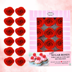 sugar flowers for cake cupcake decoration red 120 gms