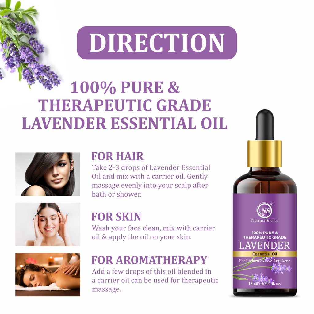 Nuerma Science Lavender Essential Oil | For Skin Care & Natural Hair Growth