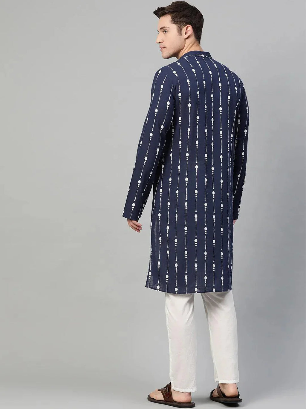 Fabmade Men Printed Straight Kurta