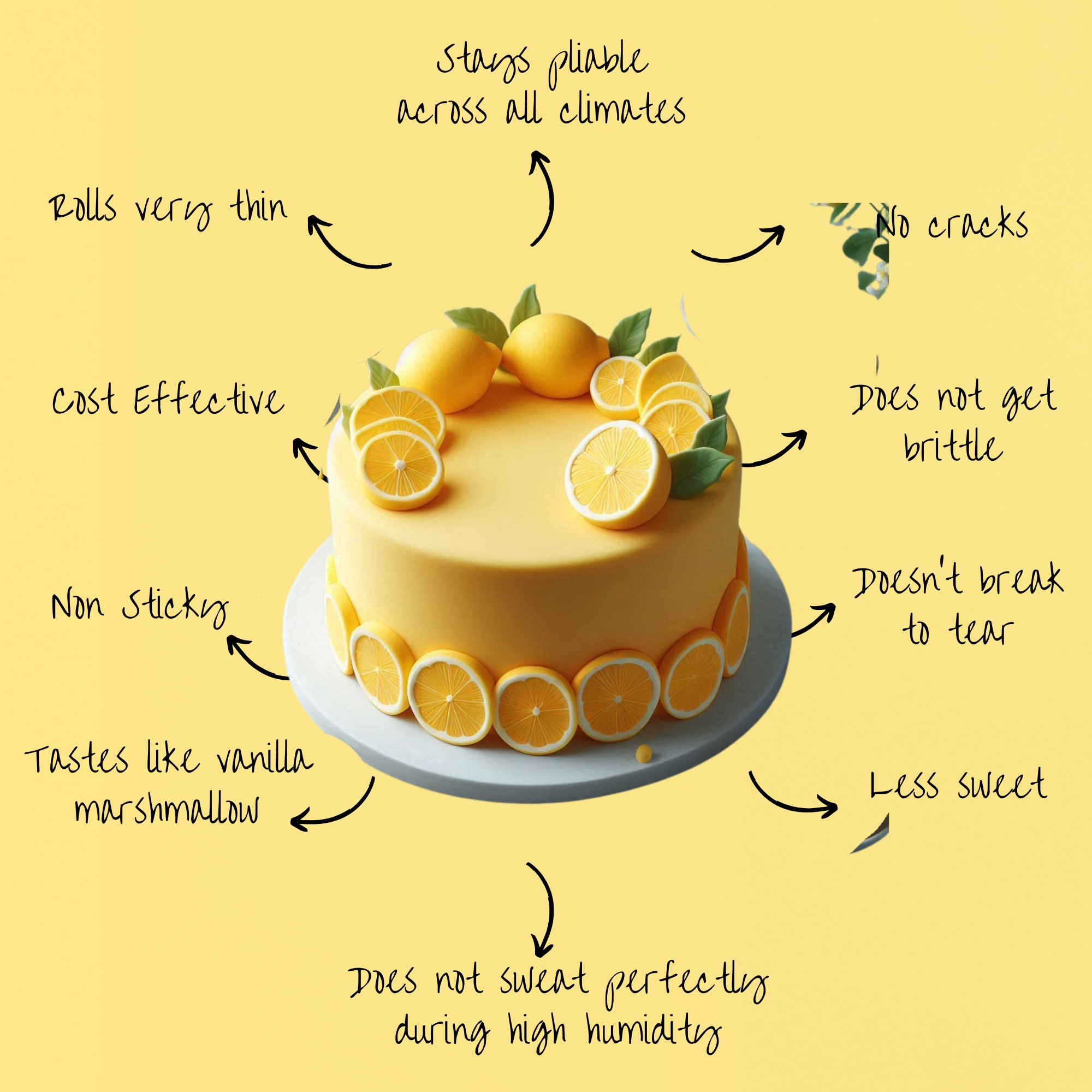 lemon yellow sugarpaste 1 kg