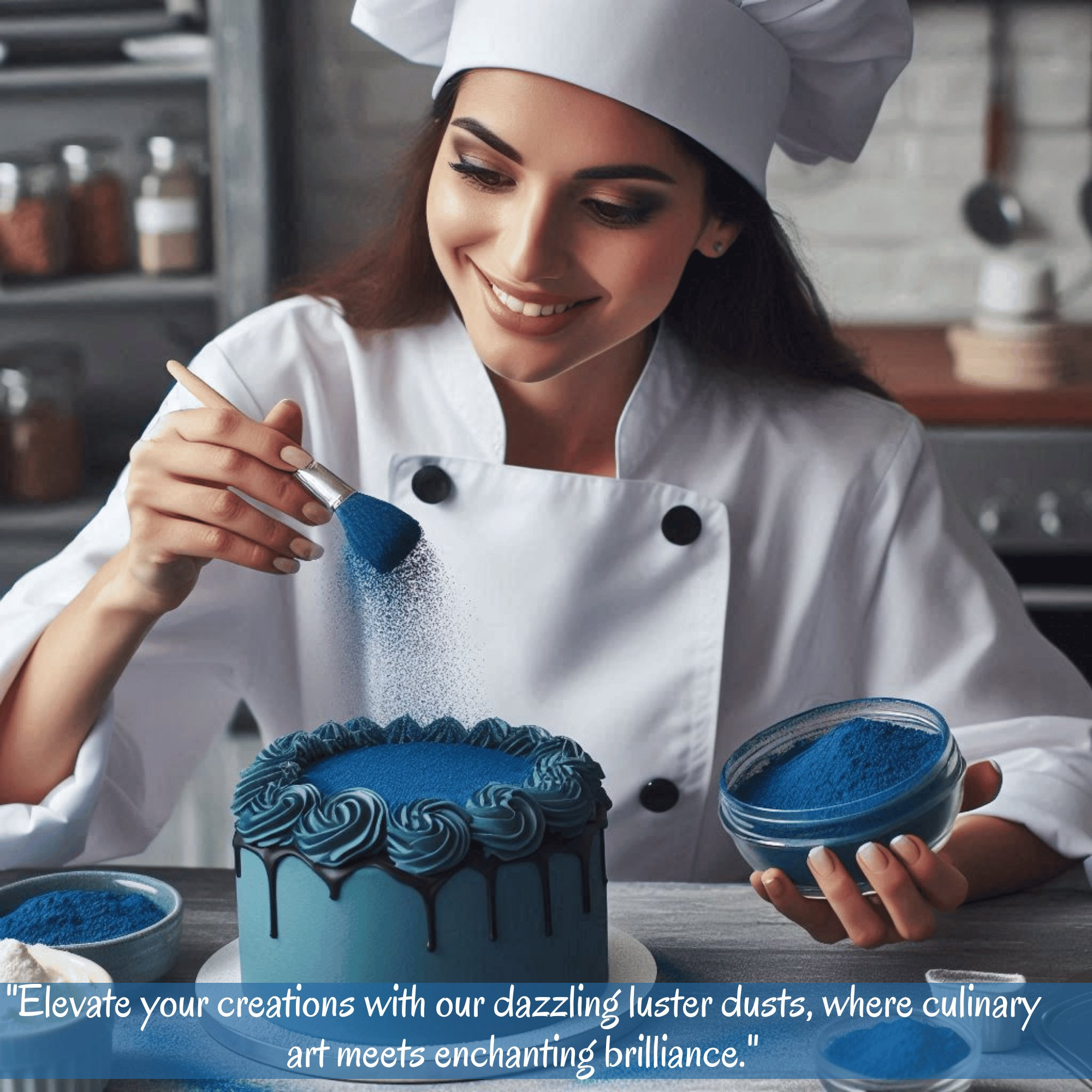 poppy blue edible luster dust 5 g
