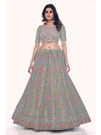 Myra Green Gota Silk Embroidered Designer Lehenga Choli