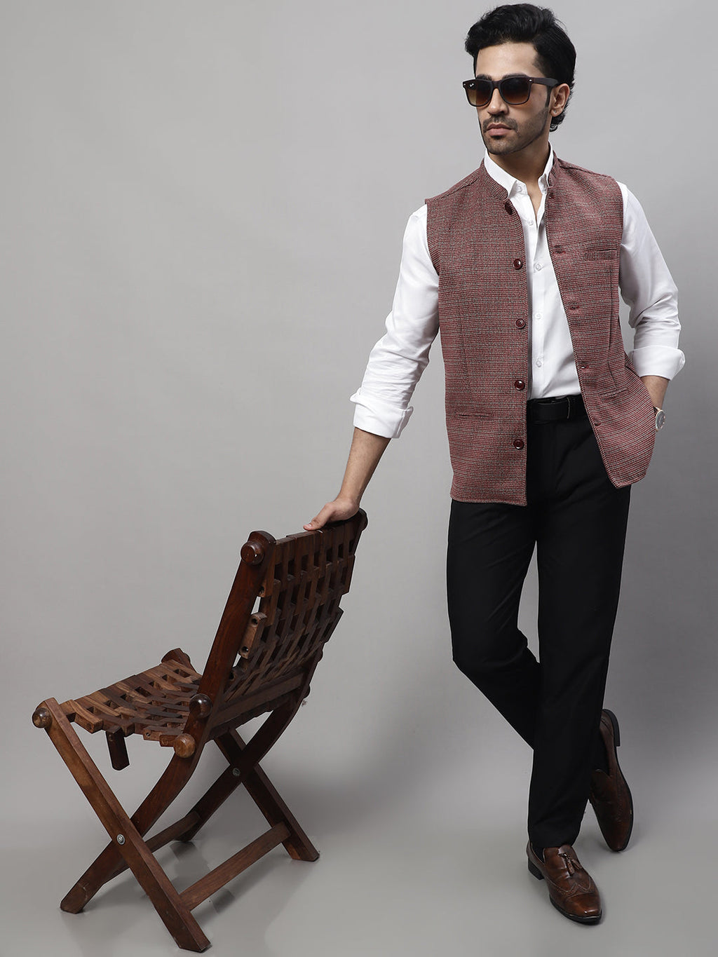 Even Apparels Men's Multi Nehru Jacket With Welt Pockets