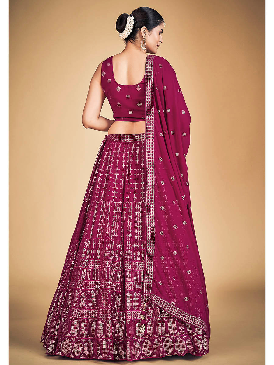 Myra Pink Georgette Real Georgette Lehenga Choli