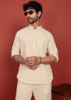 Fabmade Ivory Ease Short Kurta Co-Ord Set