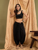 InWeave Black Solid Harem Pant
