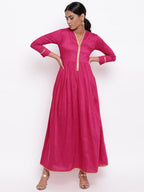 trueBrowns Pink Gold Lace Dress - Distacart