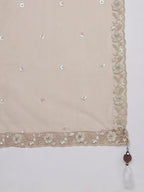 House of Panchhi Rose Gold Pure Georgette Sequins And Thread Embroidery Lehenga Choli & Dupatta