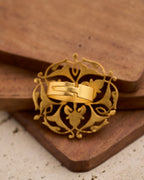 trueBrowns Gold-Polished Circle Ring