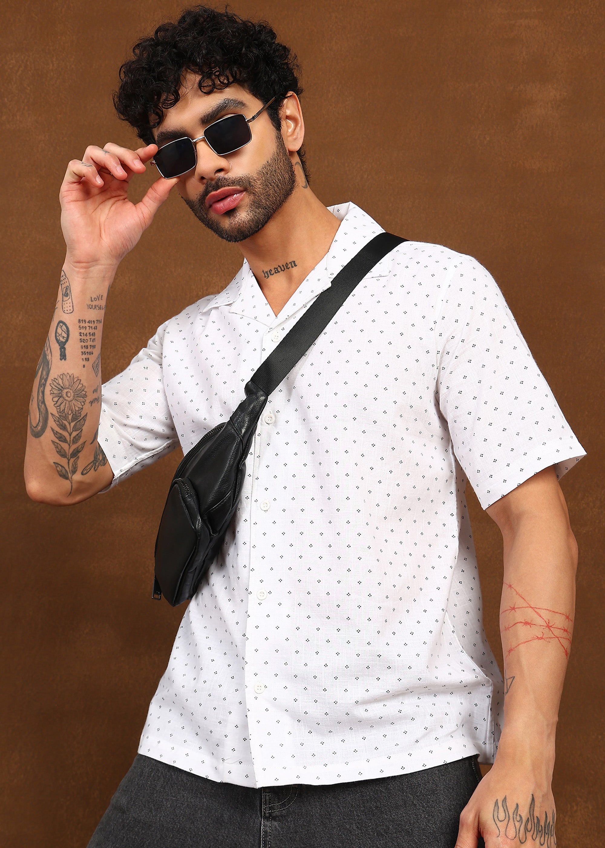 Fabmade Micro Print Short Sleeve Shirt