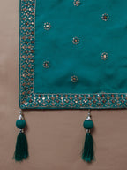 House of Panchhi Printed Embroidery Teal Georgette Sequin Lehenga Choli