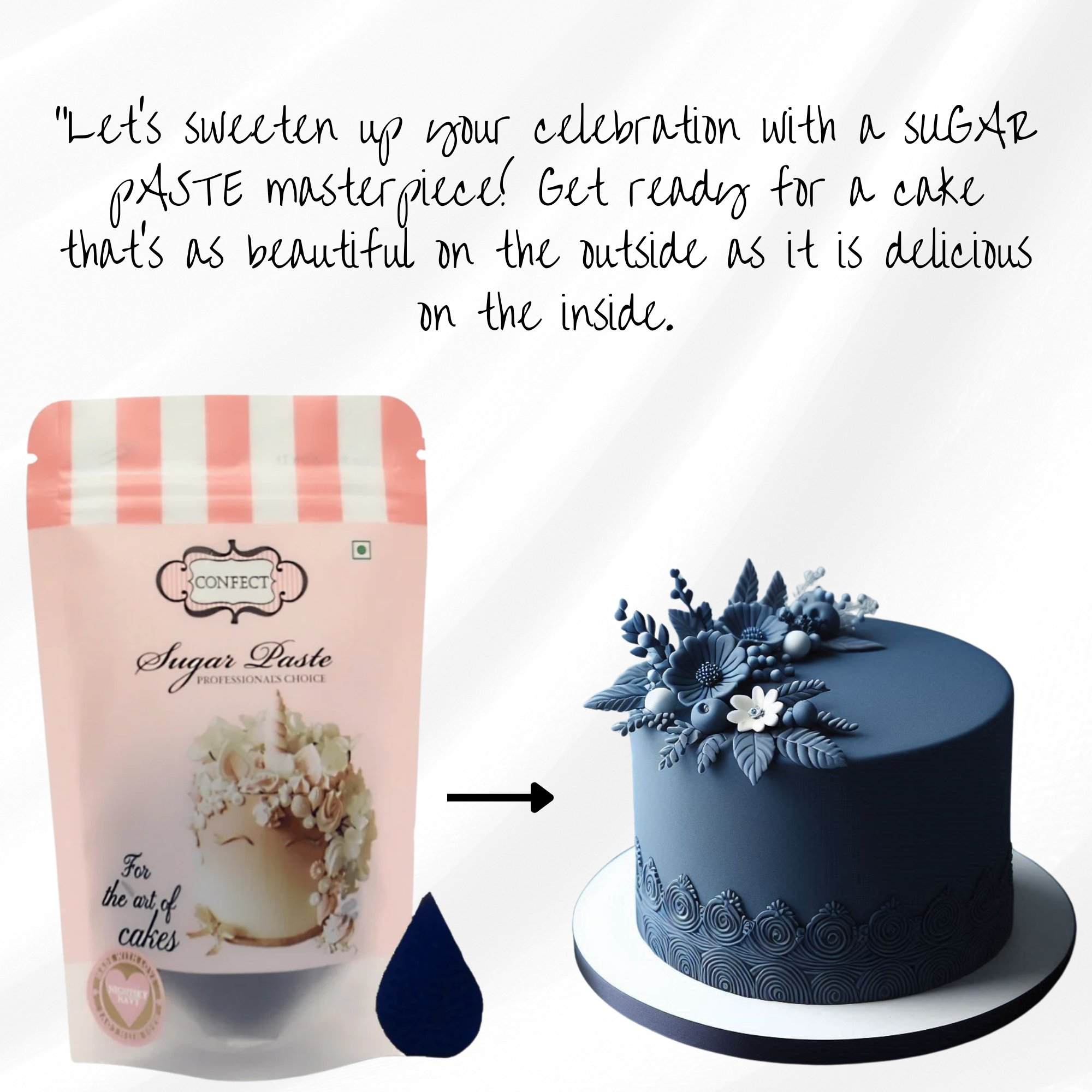 confect nightsky navy sugarpaste br b 250 gms b