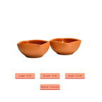 Sowpeace Premium Set of 2 Terracotta Square Serving Bowls - Distacart