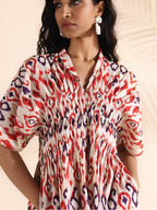 trueBrowns Carrot Cotton Ikat Dress - Distacart