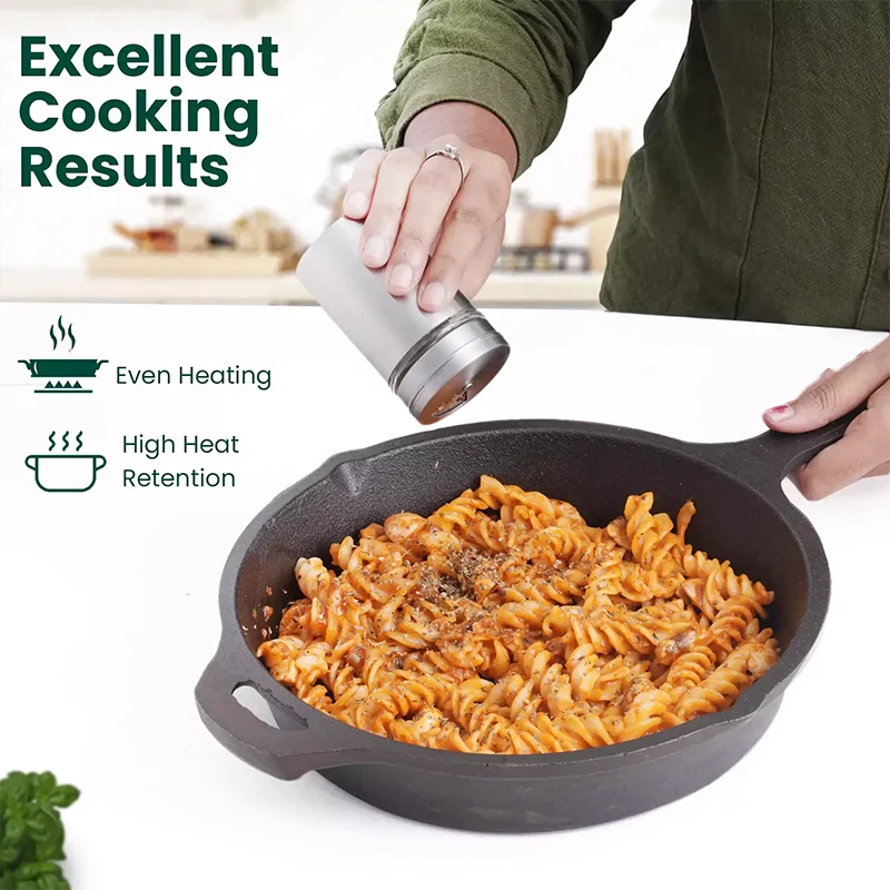 The Indus Valley CASTrong Cast Iron Cookware Set: Tadka Pan + Cast Iron Tawa With Handle (Pre Seasoned) + Cast Iron Kadai Wok Model + Cast Iron Fry Pan, Kitchen set for Home, 100% Pure, Toxin-free
