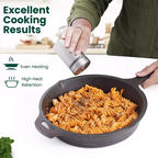 The Indus Valley CASTrong Cast Iron Cookware Set: Tadka Pan + Cast Iron Tawa With Handle (Pre Seasoned) + Cast Iron Kadai Wok Model + Cast Iron Fry Pan, Kitchen set for Home, 100% Pure, Toxin-free