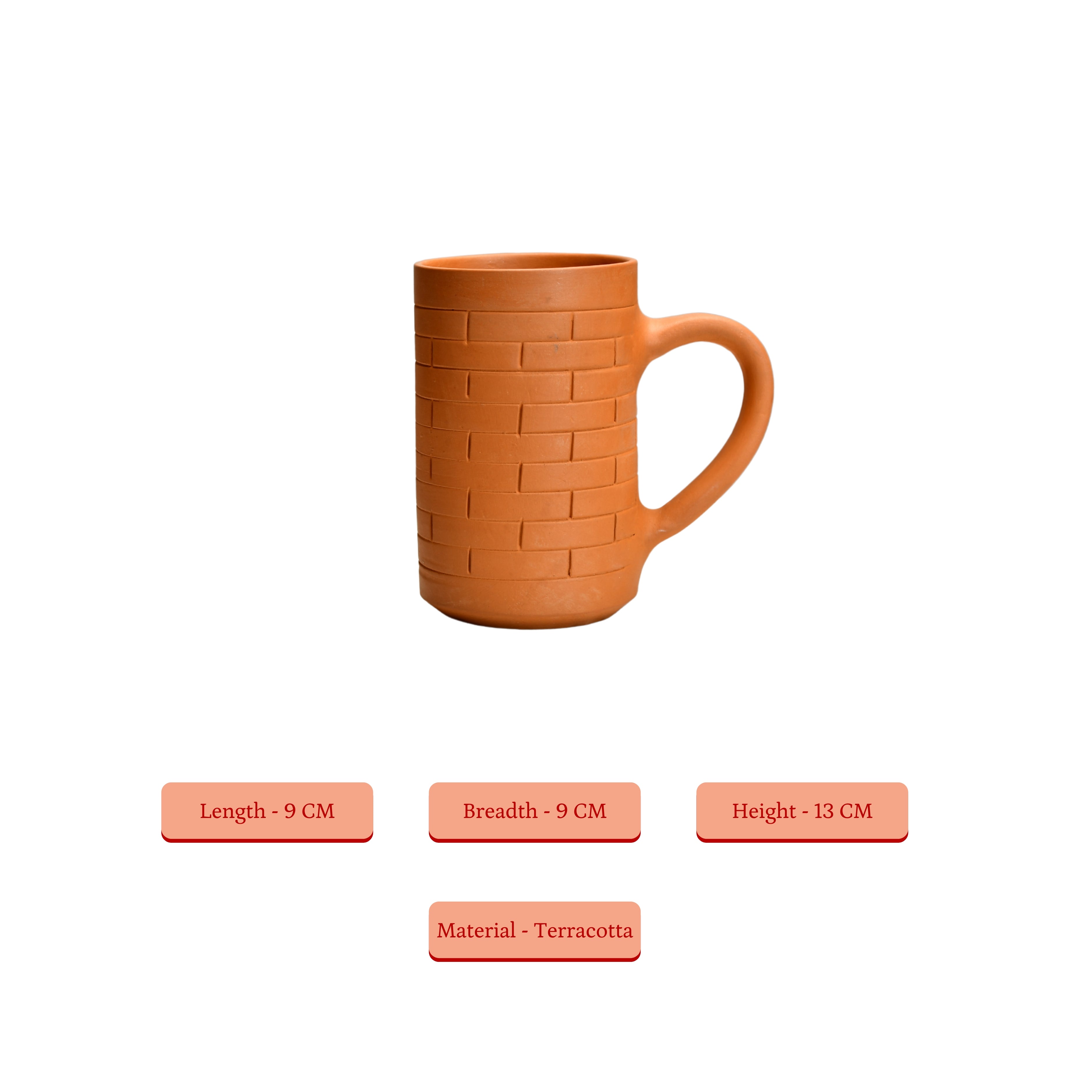 Sowpeace Premium 600ml Unglazed large Terracotta Mug - Distacart