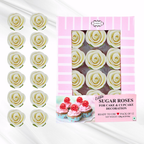 sugar flowers for cake cupcake decoration white 120 gms