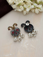 trueBrowns Silver Gold Tone Peacock Stud Earrings - Distacart
