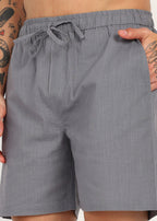 Fabmade Slate Drift Linen Pyjama Shorts