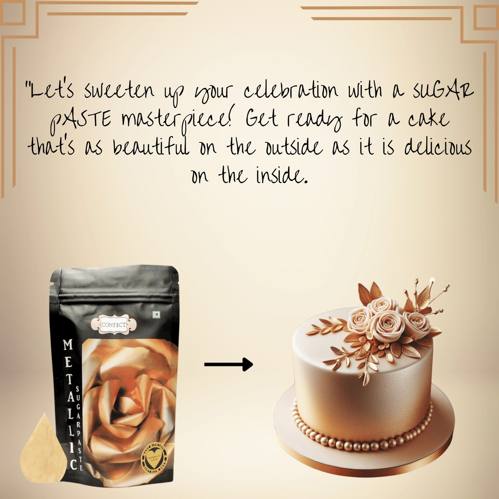 confect champagne gold sugar paste br b 250 gms b