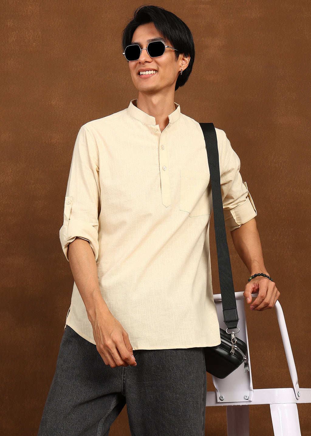 Fabmade Dune Linen Kurta