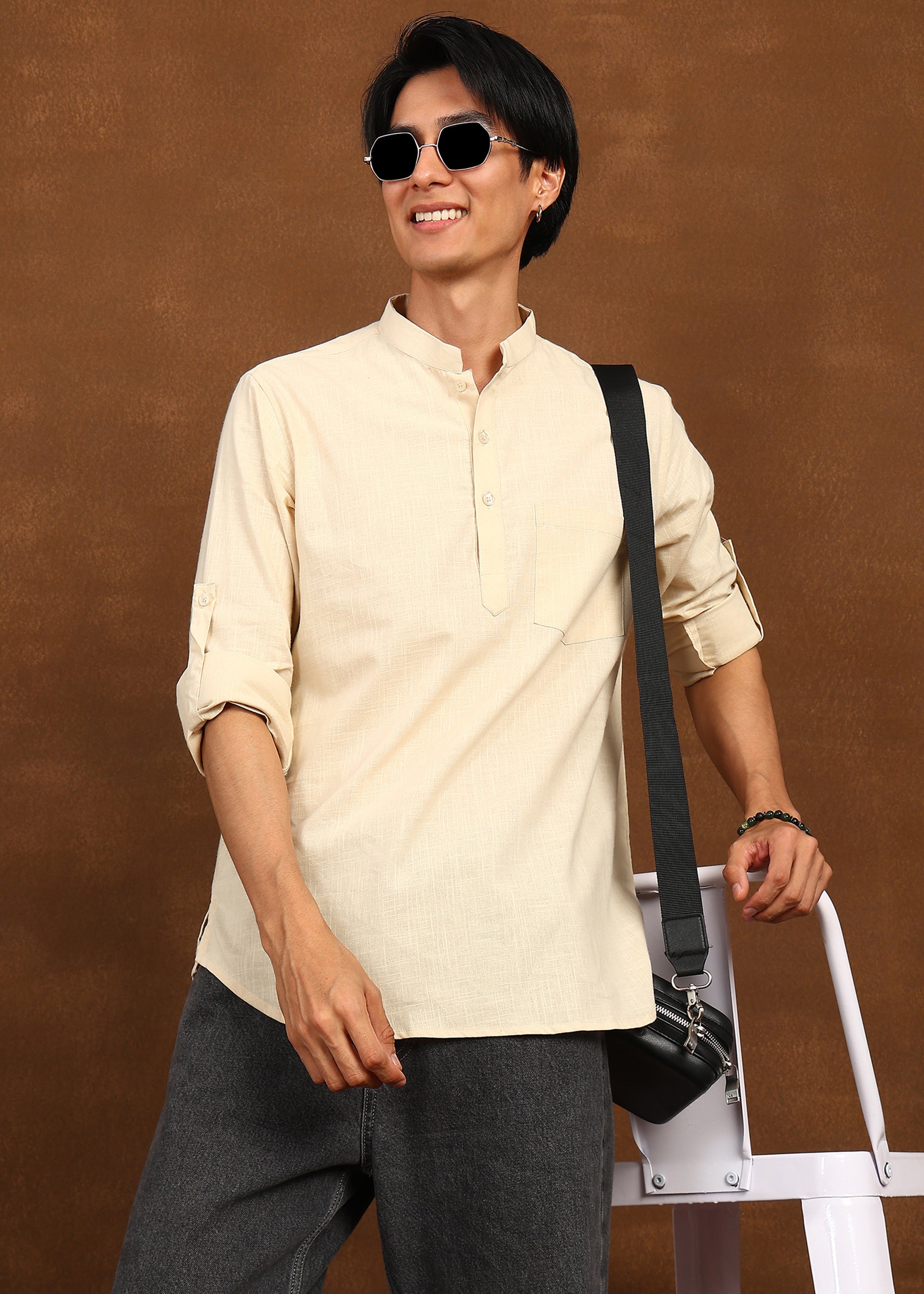 Fabmade Dune Linen Kurta