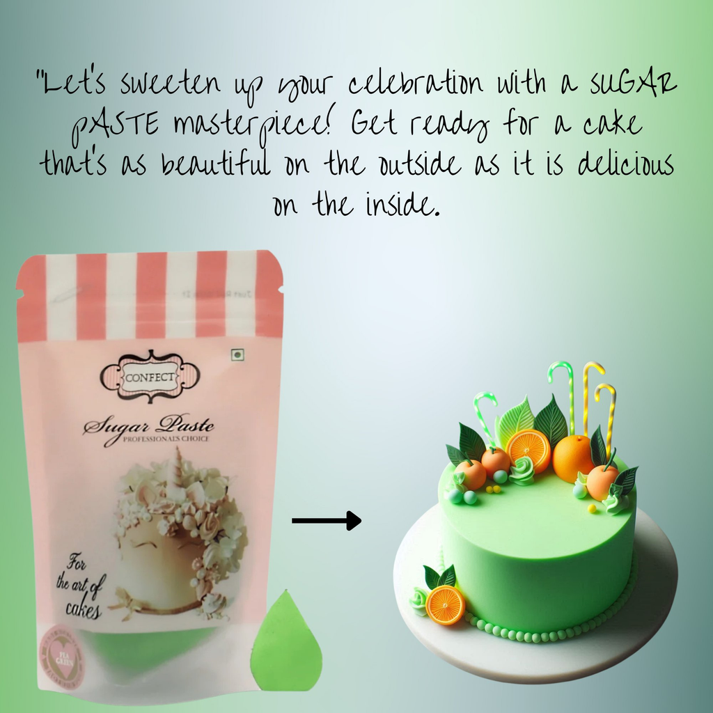 confect neon green sugarpaste br b 250 gms b