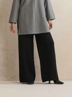 trueBrowns Grey Winter High Slit Top