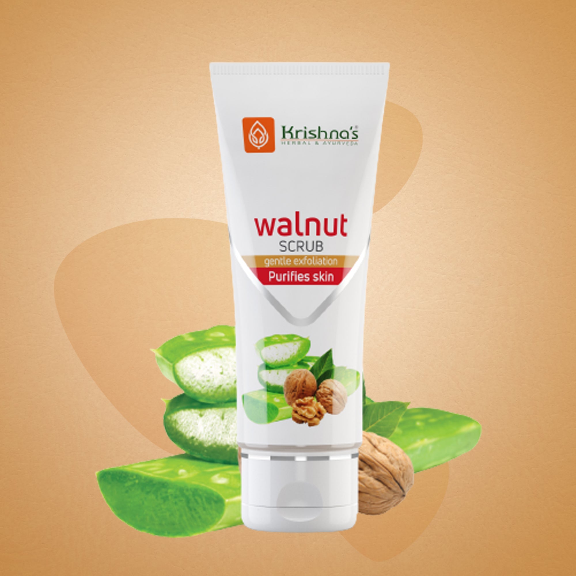 Krishna'S Herbal & Ayurveda Aloevera Walnut Scrub - Distacart
